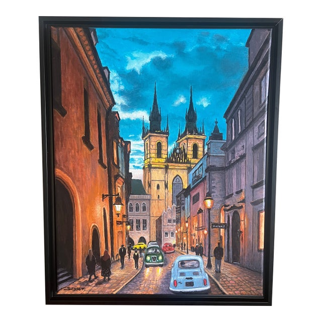 Twilight in Prague – Original Oil Painting For Sale