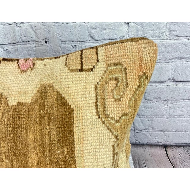 Turkish 20 x 20 Rug Pillow Enchanted Oasis Turkish Pillow Cushion Cover For Sale - Image 3 of 4