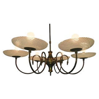 Reticello Chandelier from Venini, 1940s For Sale