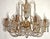 Gold Antique Brass and Lead Crystal 7-Light Chandelier from Preico, 1980s For Sale - Image 8 of 9