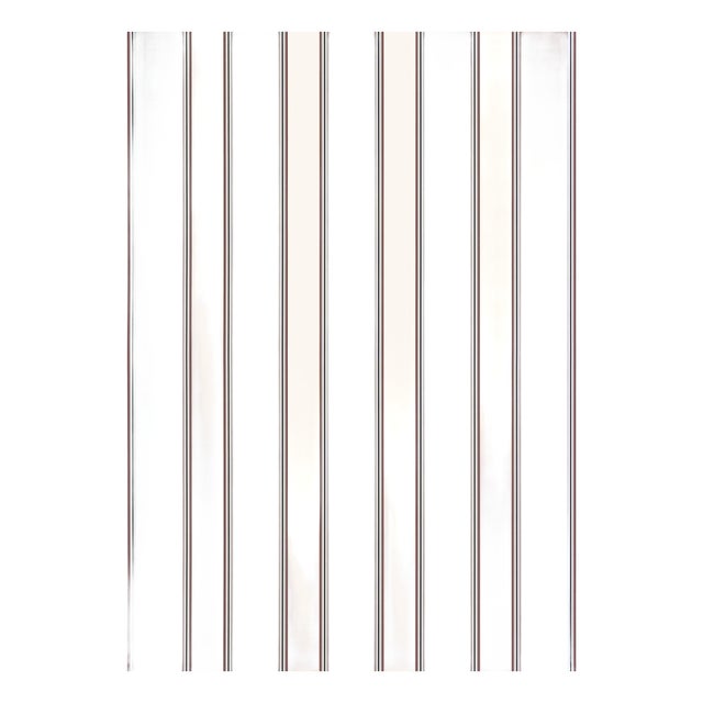 Sample - The House of Scalamandré Accordion Stripe Wallpaper, Raisin For Sale