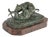 Napoleon II Bronze Sculpture of Two Dogs Playing on a Marble Base For Sale