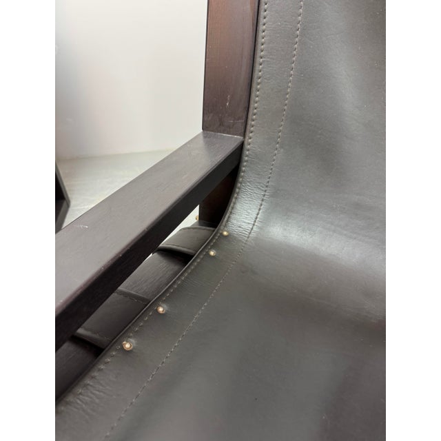 Industrial Mid-Century Brutalist Black Leather Lounge Chairs by Atelier Sonja Wasseur, Netherlands, 1970s, Set of 2 For Sale - Image 3 of 10