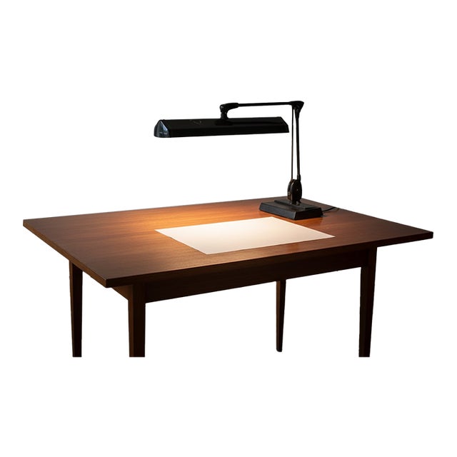 Mid-Century Dazor 2324 Floating Arm Task Lamp – Vintage Industrial Architect Light, Made in Usa For Sale