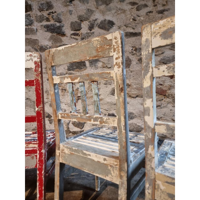 Vintage French Beechwood Chairs, 1950s, Set of 6 For Sale - Image 11 of 17