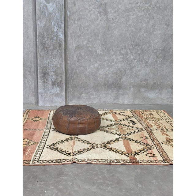 Burnt Orange Earthy Tone Moroccan Rug - 6.9 X 5.4 Ft For Sale - Image 8 of 8
