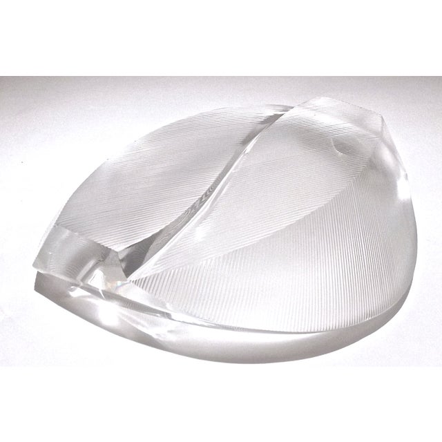 Abstract Lalique Crystal Dish For Sale - Image 5 of 6