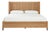 Matthew Izzo Home Dolly King Winged Headboard and Platform in Radio Weave Wrapped Rattan For Sale