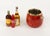 Metal Mid-Century Modern Ice Bucket in Red Goatskin and Brass by Aldo Tura, Italy, 1960s For Sale - Image 7 of 18