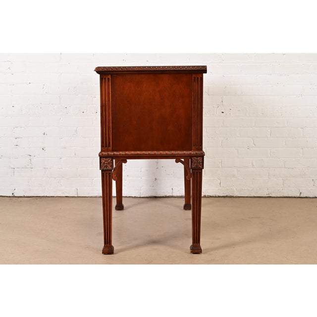 Councill Furniture Georgian Carved Mahogany Buffet Server or Console Table For Sale - Image 11 of 13