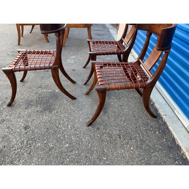 T. H. Robsjohn-Gibbings Klismos Style Walnut Chairs…set of 3 For Sale - Image 12 of 17