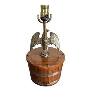 Vintage Brass Eagle Table Lamp by Basketville Putney, For Sale