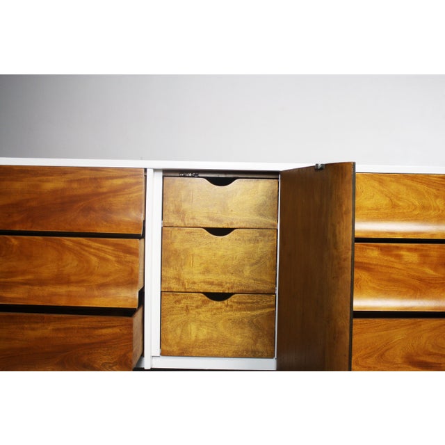 Wood Two Tone Custom Concave Dresser For Sale - Image 7 of 9