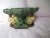 English Vintage Majolica Rabbits Under Cabbage Pedestal Centerpiece Bowl For Sale - Image 3 of 12