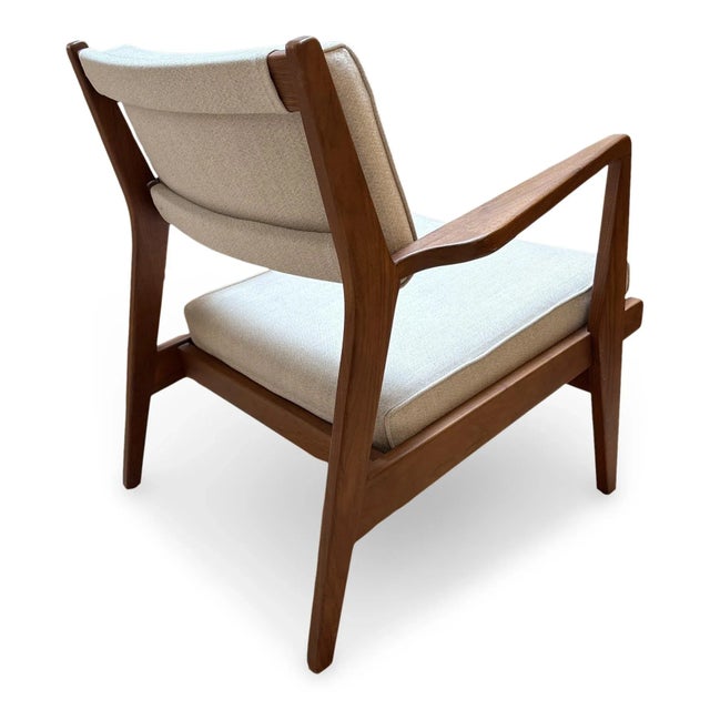 Light Gray Jens Risom "Jens" Walnut Lounge Chair for Design Within Reach For Sale - Image 8 of 16