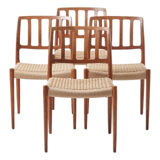 Model 83 Dining Chairs by Niels Otto Møller for J.L. Møller Mobelfabrik, 1960s, Set of 4 For Sale
