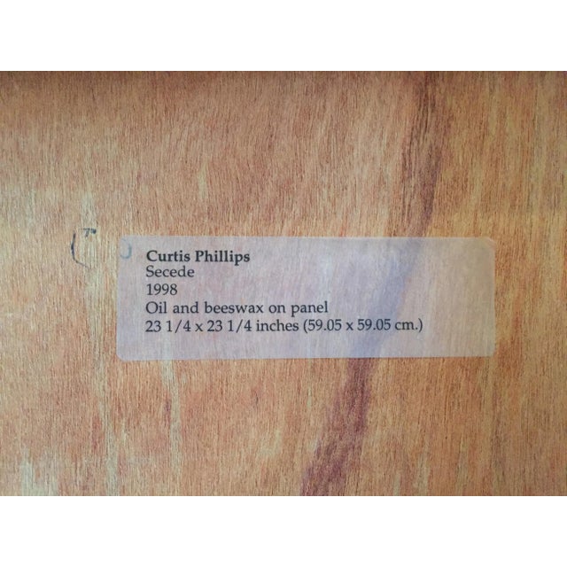 Secede', Oil and Beeswax on Panel, 23.25" x 23.25" by Curtis Phillips, 1998. Contemporary landscape painting. Imbued with...