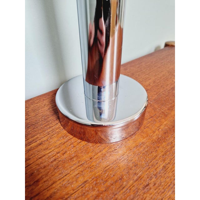 Metal Tubular Chrome Metal Table Lamp, 1970s For Sale - Image 7 of 14