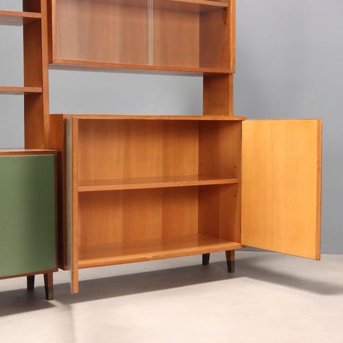 Vintage Bookcase in Lacquered Wood and Glass, 1960s For Sale - Image 5 of 14