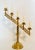 Hollywood Regency Large Mid 20th Century Articulating Gilt Brass Candelabra For Sale - Image 3 of 12