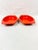 Vintage Mid-Century Modern 1960s Dynasty Ware Red Enamel Baking Serving Dishes Wicker Holders-a Pair For Sale In New Orleans - Image 6 of 11
