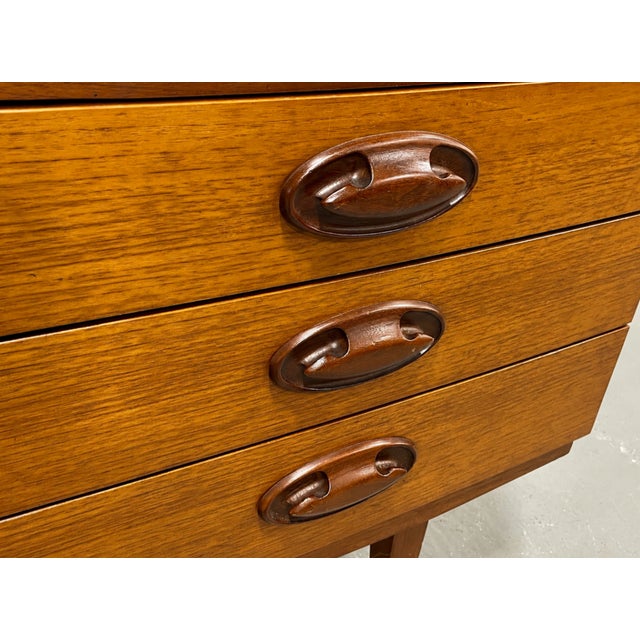 Rare Mid Century Modern Danish Teak Credenza / Media Stand, C. 1960's For Sale - Image 10 of 16