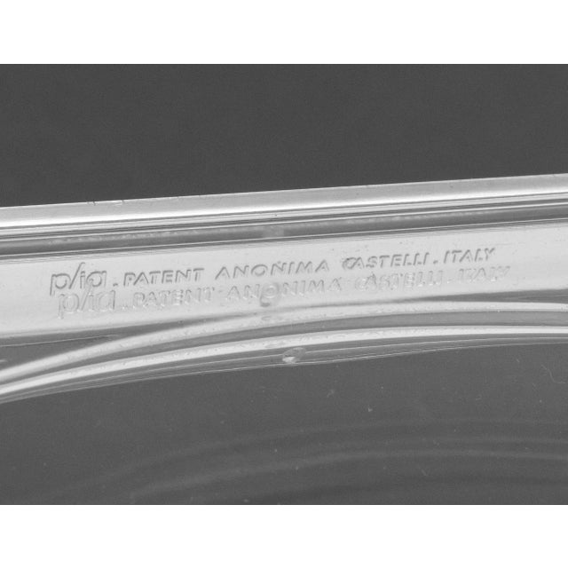 Giancarlo Piretti "Plia" Chrome and Acrylic Folding Chairs, Set of 8 For Sale - Image 11 of 12