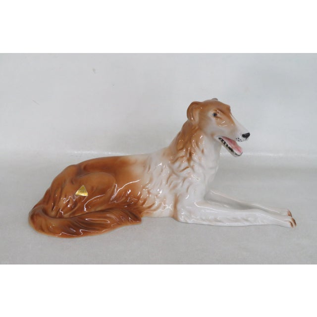 Royal Dux Porcelain Borzoi Hound Dog Czech Republic Figurine For Sale - Image 11 of 11