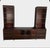 Brown Mahogany 3 Piece Wall Unit Lighted Curious and Storage. Leather Tops. For Sale - Image 8 of 12