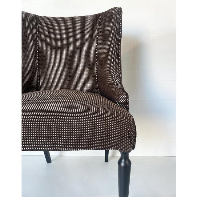 Set of Brown Fabric Armchairs, 1950s For Sale - Image 13 of 14