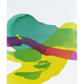 "Fuchsia Divide" Modern Abstract Art For Sale