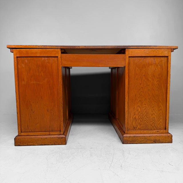 French Double Pedestal Desk, 1950s For Sale - Image 13 of 14