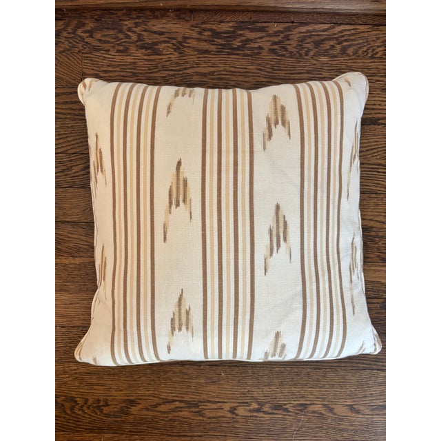 Transitional Mark Sikes Santa Barbera Ikat Pillow Covers With Welt, a Pair For Sale - Image 3 of 5