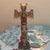 Red Vintage Mid-Century Style Molded Plastic Miniature Totem Pole Figurine For Sale - Image 8 of 10