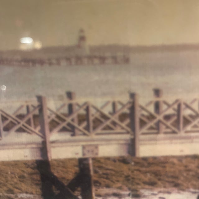 Oversized Nantucket Brant Point Lighthouse Architectural Shadow Box Photograph in Handcrafted Wood Frame For Sale - Image 12 of 12