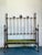 Green Vintage Regency Wrought Iron Settee For Sale - Image 8 of 12
