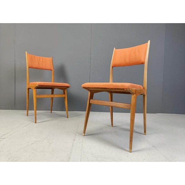 Beige Mid-Century Italian Dining Chairs, 1950s, Set of 6 For Sale - Image 8 of 11
