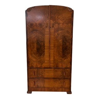 1930s Vintage Art Deco Armoire For Sale