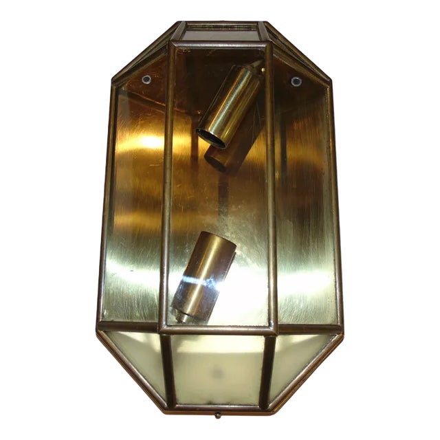 Vintage Brass Plafond Wall Light, 1970s For Sale