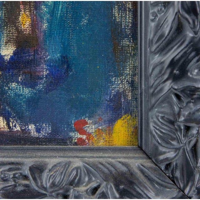Contemporary Sirio Pellegrini, Portrait, 1960s, Oil on Cardboard, Framed For Sale - Image 3 of 5