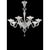 Modern Venetian Murano Glass Chandelier in Transparent and White Tones with Silver Leaf by Simoeng For Sale - Image 4 of 7