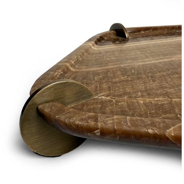 2020s Onyx & Brass Coin Tray For Sale - Image 5 of 9