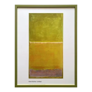 Mark Rothko Vintage Offset Lithograph Print Framed Abstract Expressionist Poster " Untitled " 1951-52
