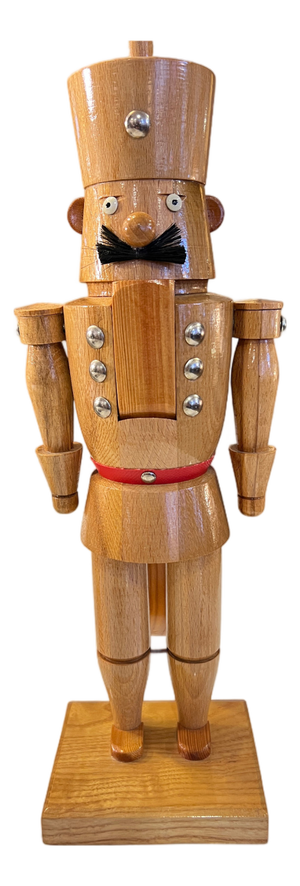 Vintage Nutcracker in Natural Wood Look from G.K.W. Germany, Erzgebirge, 1960s