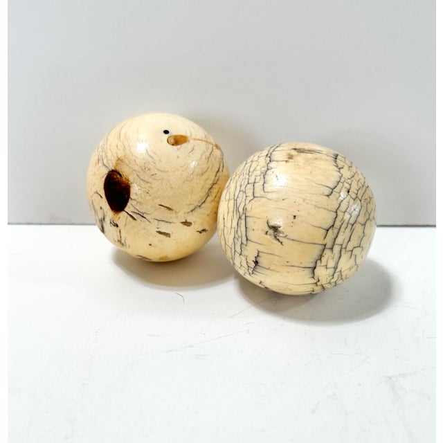 Black Vintage Stone Decorative Spheres – Marble, Granite & Carved Soapstone Orbs, Coffee Table Decor, Organic Modern Styling Objects - Set of 8 For Sale - Image 8 of 12