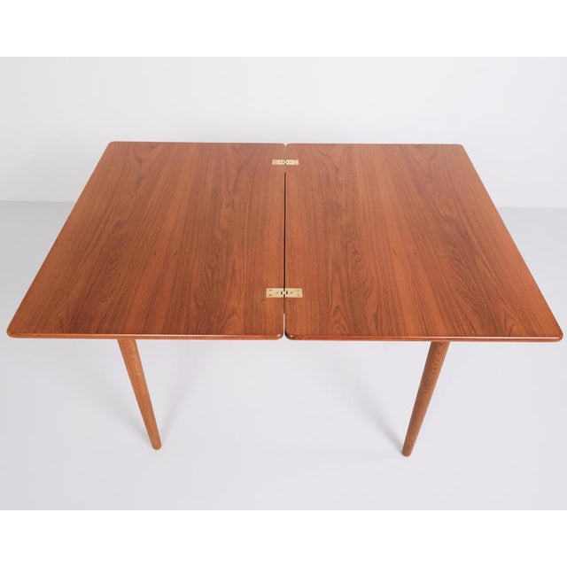 Teak and Oak Dining Table with Built-in Storage by Hans J. Wegner, 1960s For Sale - Image 3 of 13