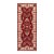 Shabby Chic Ziegler Red/Beige Wool Runner Rug- 1'11'' X 5'0'' For Sale