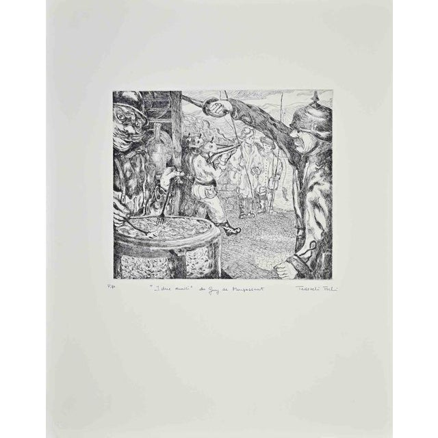 Etching realized by Amedeo Tedeschi Toschi in 1996 ca. Artist Proof. Excellent condition. This piece is attributed to the...