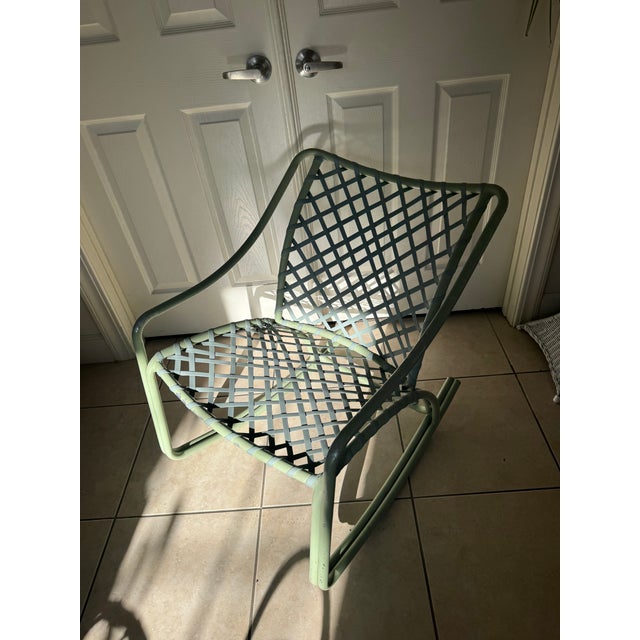 Brown Jordan 1960s Brown Jordan "Tamiami" Woven Rocking Chair, Attributed For Sale - Image 4 of 14