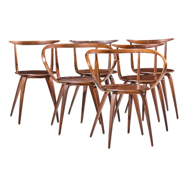 George Nelson for Herman Miller Model 5890 Mid Century Pretzel Dining Chairs - Set of 6 For Sale
